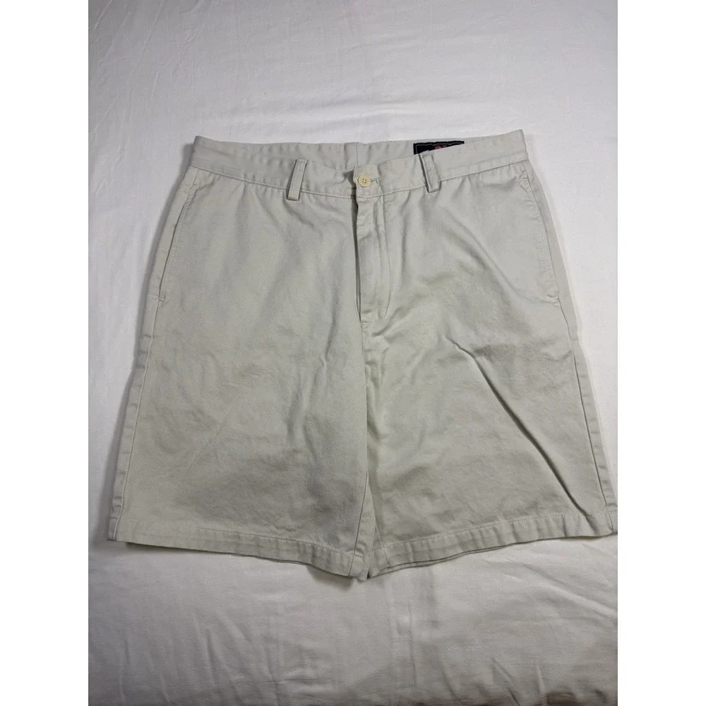 Vineyard Vines Men's Shorts Size 34 Casual Club Short Beige Khaki Cotton Twill